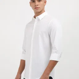 Calvin Klein Jeans White Cotton Regular Fit Shirt image 3