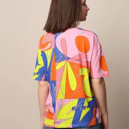 Only Assorted Cotton Printed Oversized T-Shirt image 3