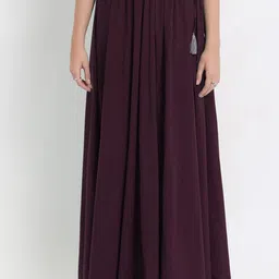 ATARAH Pure Cotton Flared Maxi Skirt With Lace-picture-40