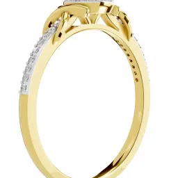 Sparkles 14k (585) Yellow Gold Lab Grown Diamond 0.18 CT Infinity Promise Ring image 3