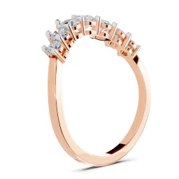 Sparkles 14k (585) Rose Gold Lab Grown Diamond 0.65 CT Diamond Symphony Promise Ring image 3