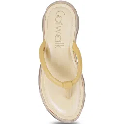 Catwalk Women's Yellow Thong Sandals image 3