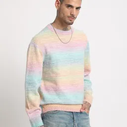 The Bear House Multicolored Regular Fit Striped Sweatshirt image 3