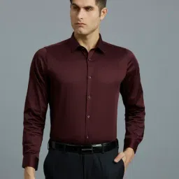 Reid & Taylor Purple Slim fit Solid Shirt-picture-27