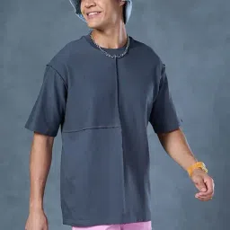 Bewakoof Heavy Duty 1.0 Men's Grey Oversized T-shirt-picture-10