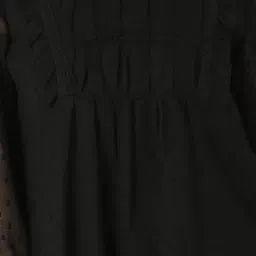 Mustard Black Self Design Top image 5