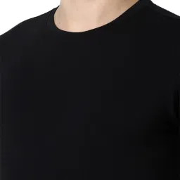 Van Heusen Black Slim fit Solid T-Shirts image 3