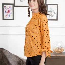 SELVIA Yellow & Black Printed Shirt image 3