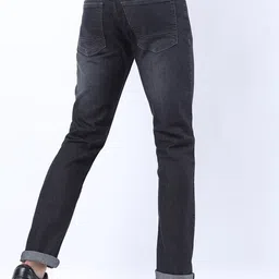 KETCH Men Charcoal Slim Fit Slash Knee Stretchable Jeans image 5