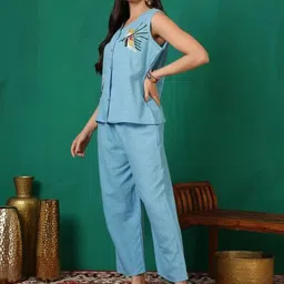 Ramyka Printed Cotton Top With Trousers Co-Ords image 3