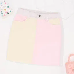 Pantaloons Junior Wax Yellow Multicoloured Skirt-picture-34