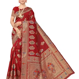 Maroosh Woven Design Zari Banarasi Saree-picture-15