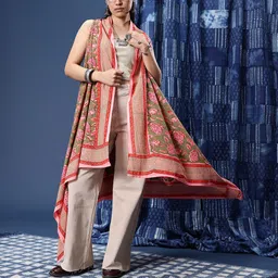 Taavi Indi-Floral Printed Sanganeri Folk Shrug-image-22