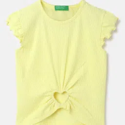 United Colors of Benetton Kids Yellow Solid Top-picture-24