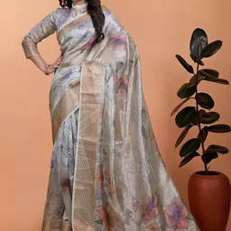 PRISHA FASHION Women Floral Banarasi Saree-image-81