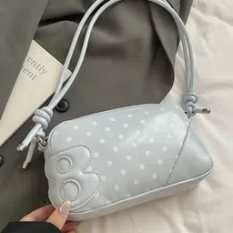 KPOP Camouflage Printed Sling Bag with Bow Detail image 3