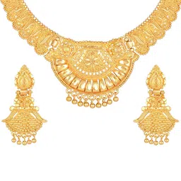 Shining Diva Gold-Plated Beaded Jewellery Set image 3