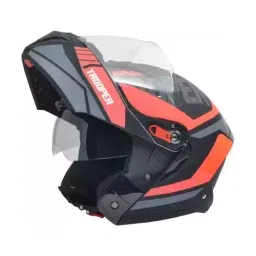 Studds TROOPER D1 DECOR MATT BLACK (570 mm) Medium Full Face Flip-Up Helmet, D1 MATT BLACK N8-image-36