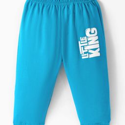Tango Looper Knit Full Length Lounge Pant With Text Print - Aqua Blue-picture-24