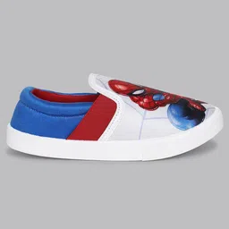Kidsville Marvel Featuring  Spiderman Printed Slip On Shoes - White image 3