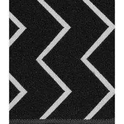 Saral Home Cotton Multi Purpose Jacquard Bedside Runner - Black image 3