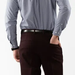 LOVE PANGOLIN Men Tapered Fit Mid-Rise Easy Wash Formal Trouser image 4