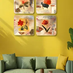 Livin'luxe Multicoloured Wood Wall Paintings-picture-23