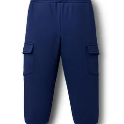 Babyhug Terry Knit Full Sleeves Cut & Sew Hooded T-Shirt & Lounge Pant Set with Kangaroo Pocket & Patch Detailing - Multicolor image 5