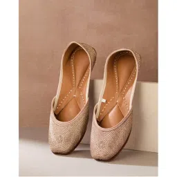 Fabindia Gold Leather Juttis-image-81