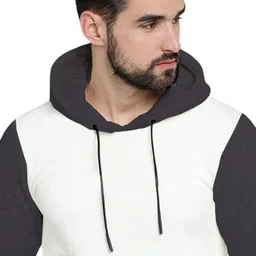 BEYOU FASHION Men Colourblocked Hooded Sweatshirt image 3
