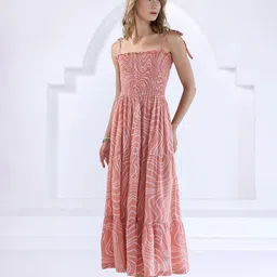 Zenava by Myntra Women Abstract Print Maxi Dress image 5