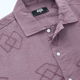 Thomas Scott Men Premium Fit Spread Collar Textured Casual Shirt image 2