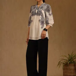 Soch Mandarin Collar Printed Ethnic Tunic image 3