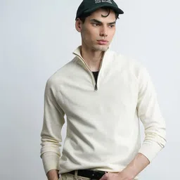 COVE AND LANE Men Solid Mock Collar Pullover Sweater-picture-38