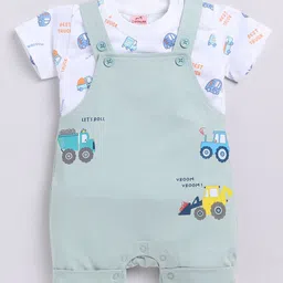 Dollar Kids Conversational Printed Dungarees With T-Shirt-picture-36