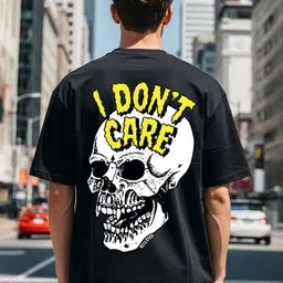 BENNY BROOKS Typography Printed Round Neck Drop Shoulder Cotton Oversized T-shirt-picture-22