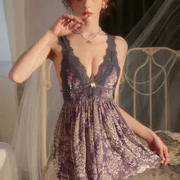 LULU & SKY Women Floral Printed Sleeveless Nightdress-picture-26