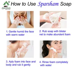 SPARSHAM-NATURE'S TOUCH Set Of 3 Mint, Mix Fruit & Tea Tree Soap - 125 g Each image 5