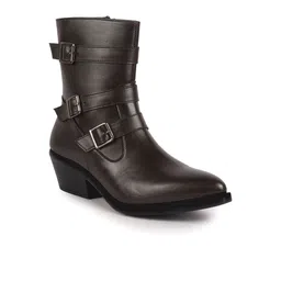 FAUSTO Women Round Toe Mid Top Boots-picture-10