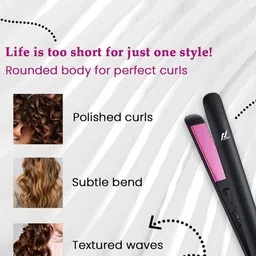 NexLev HS-01 Hair Styling Straightener & Curler Tong - Black image 4