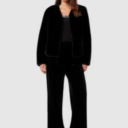 Forever New Faux Fur Hip-Length Overcoat image 5