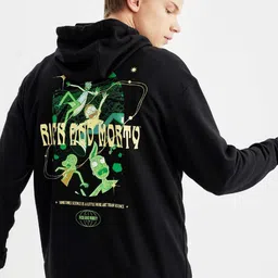 DeFacto Men Typography Printed Long Sleeves Hooded Pullover Cotton Sweatshirt-picture-15