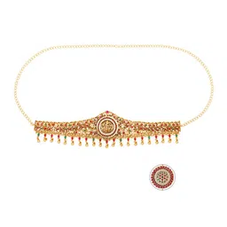 Yellow Chimes Studded Waist Chain Saree Accessories image 4