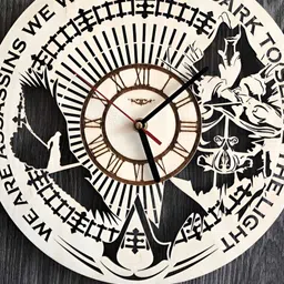 QEZNEF Beige Solid Traditional Wall Clock-picture-16