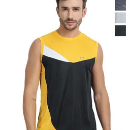 FTX Men Pack of 4 Dri-FIT Colourblocked Round Neck T-shirts-picture-39