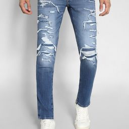 AMERICAN EAGLE OUTFITTERS Men Slim FitMid-Rise Heavy FadeHighly Distressed Jeans-picture-8