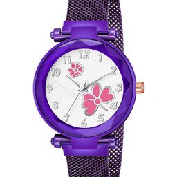 CSAMON Women Printed Dial & Bracelet Style Analogue Watch GR_379_Purple 315 Pink Dial-picture-40