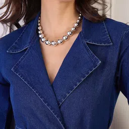 Orchid Blues Notch Lapel Collar Denim Blazer Dress image 2
