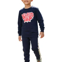FABROYZ Boys Printed Pure Cotton Sweatshirt With Jogger-image-0