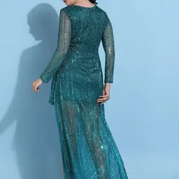 MISS HAUTE Embellished Net Maxi Dress image 3